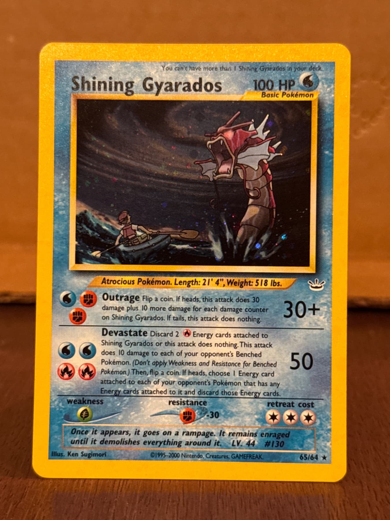 shining gyarados pokemon card Shining Gyarados (65/64) (PSA 7 Near Mint) main image 0