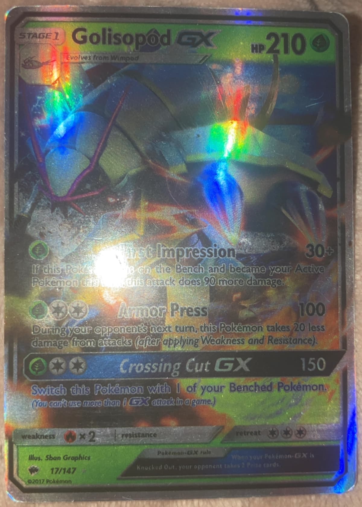 golisopod gx pokemon card value Pokmon TCG Golisopod GX Burning Shadows Full
