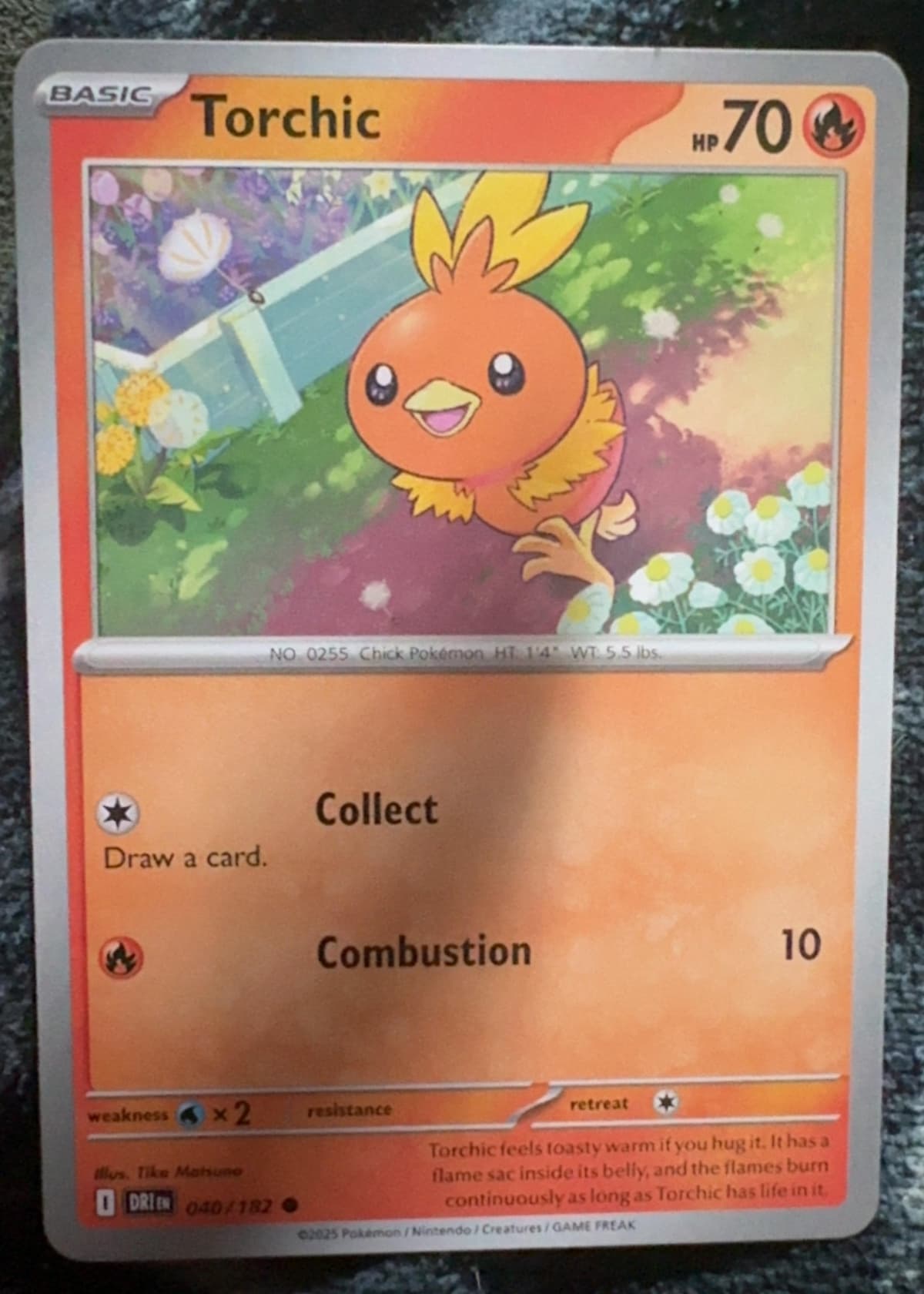 pokemon torchic card 074/109 - Reverse Holofoil Ruby and Sapphire Fire Colorless Singe Flip a coin when I was younger I