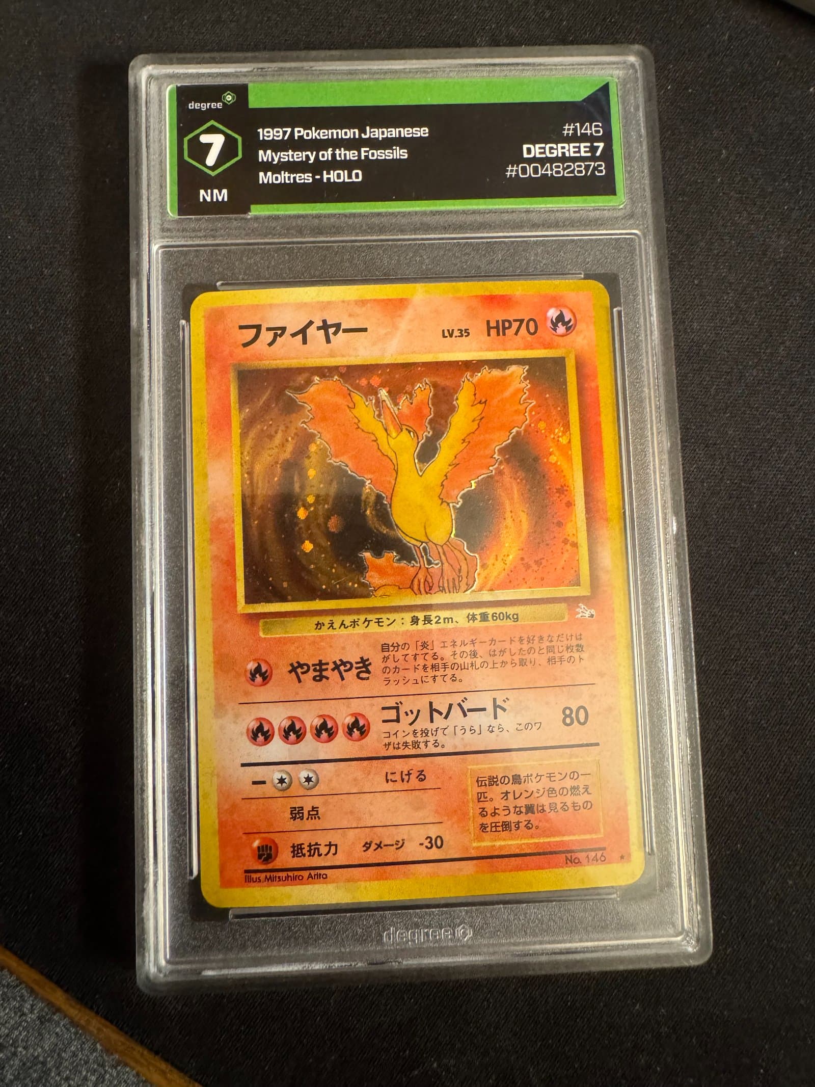 holographic moltres card Moltres 1999 Pokemon Fossil Holo Rare #12 PSA Authenticated 6 Card