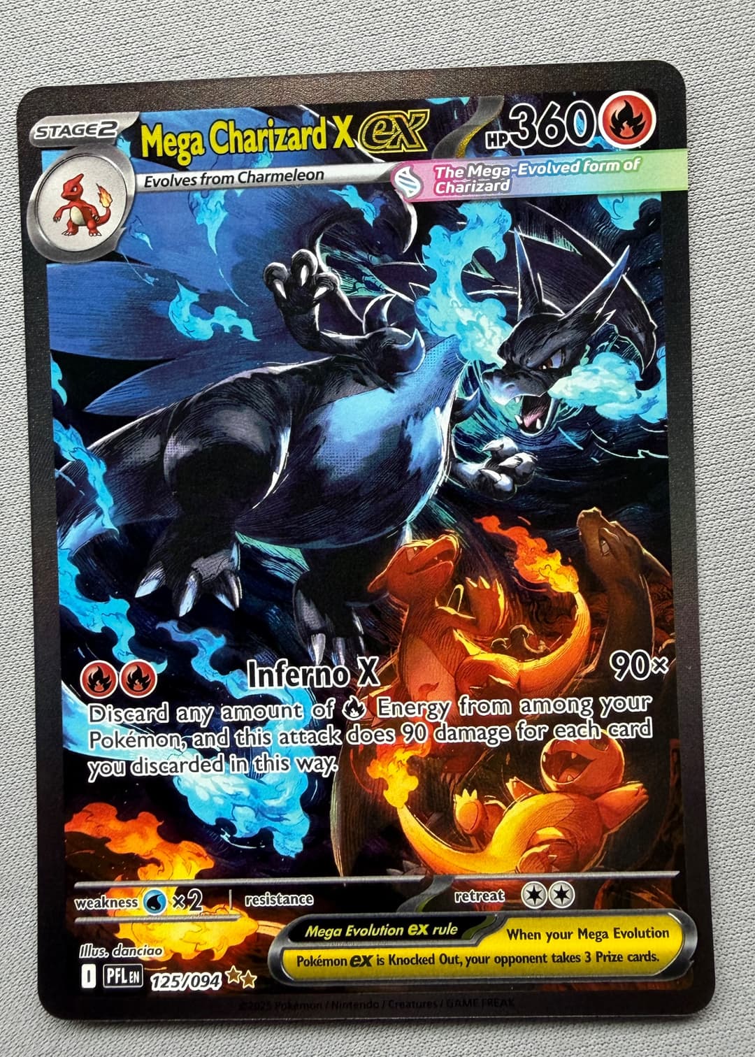 Charizard 93 Mega Charizard X ex - Grade 8.8 - Phantasmal Flames #125/094 | TCGrader
