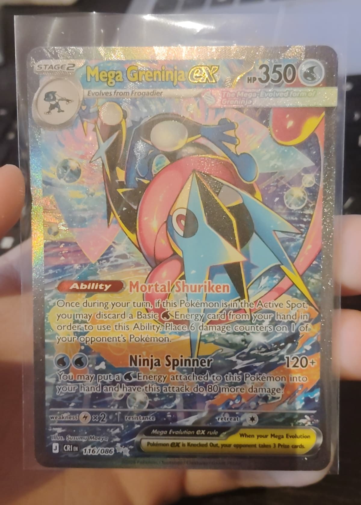Mega Greninja ex - Grade 9 - Chaos Rising #116/086 | TCGrader Mega Greninja ex - Grade 9 - Chaos Rising #116/086 | TCGrader